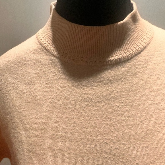 Cream Cowl Neck Sweater with Plush Texture - Picture 4 of 7